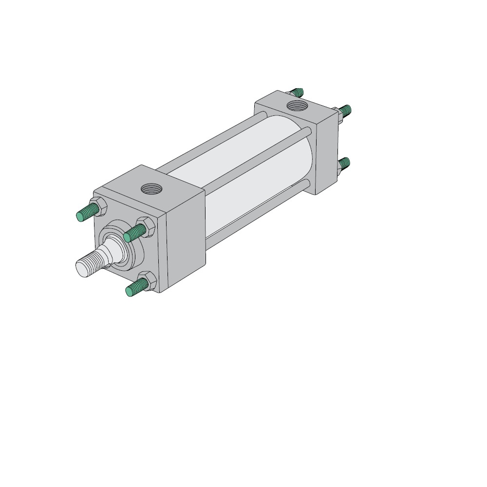 X1AM-36A1D-CAA0 NUMATICS/AVENTICS NFPA CYLINDER A SERIES 2 1/2" BORE 36" STROKE, EXT TIE ROD BOTH ENDS, H/C CUSH